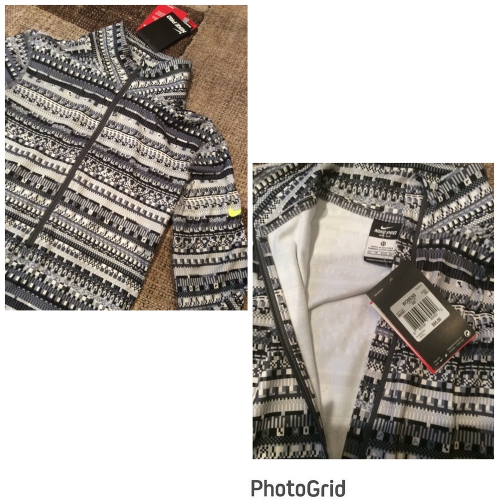 Nike Pro Gray Patterned Activewear Set - image 3